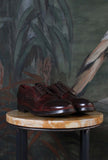 LeMargo Scarpa Stringata Adamo Pelle Anticata Teak Goodyear Made in Italy
