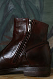 LeMargo Stivaletto Dragan in Pelle Anticata Teak Zip Laterale Savoir-Faire