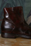 LeMargo Stivaletto Dragan in Pelle Anticata Teak Zip Laterale Savoir-Faire
