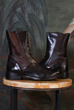 Stivaletto High Zip di Le Margo colore Ebano in pelle da donna
