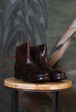 Stivaletto con Zip Laterale di Le Margo di colore Teak in pelle da uomo