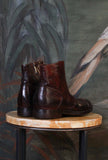 Stivaletto con Zip Laterale di Le Margo di colore Teak in pelle da uomo