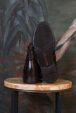Stivaletto con Zip Laterale di Le Margo di colore Teak in pelle da uomo