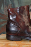 Stivaletto con Zip Laterale di Le Margo di colore Teak in pelle da uomo