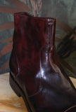 Stivaletto con Zip Laterale di Le Margo di colore Teak in pelle da uomo