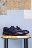 mocassino uomo dark blue realizzato a mano in italia della maison Lemargo