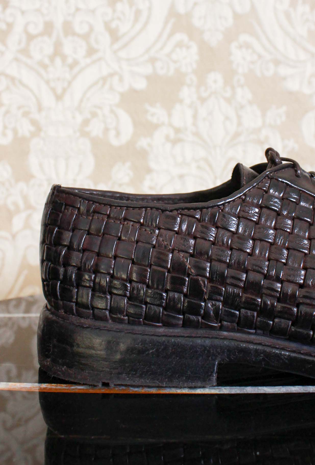 Scarpa derby stringata da uomo handmade in italy dalla maison lemargo color ebano