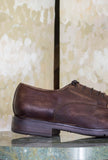 Scarpe Stringate Brummel di Lemargo realizzate in morbida pelle di cervo nell’esclusiva tonalità Sigaro da Uomo