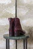 Stivaletti Beatles di Lemargo stile dandy  realizzato su una pregiata Pelle Bovina Anticata tonalità Mosto da Donna