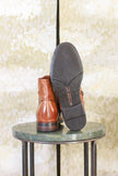 Maison Lemargo Stivaletto Chelsea realizzato in pregiata Pelle Anticata nuance Cognac da Uomo