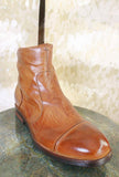 Maison Lemargo Stivaletto Chelsea realizzato in pregiata Pelle Anticata nuance Cognac da Uomo