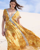 Mes Demoiselles Carly Abito floreale viscosa farfalle tema girasole