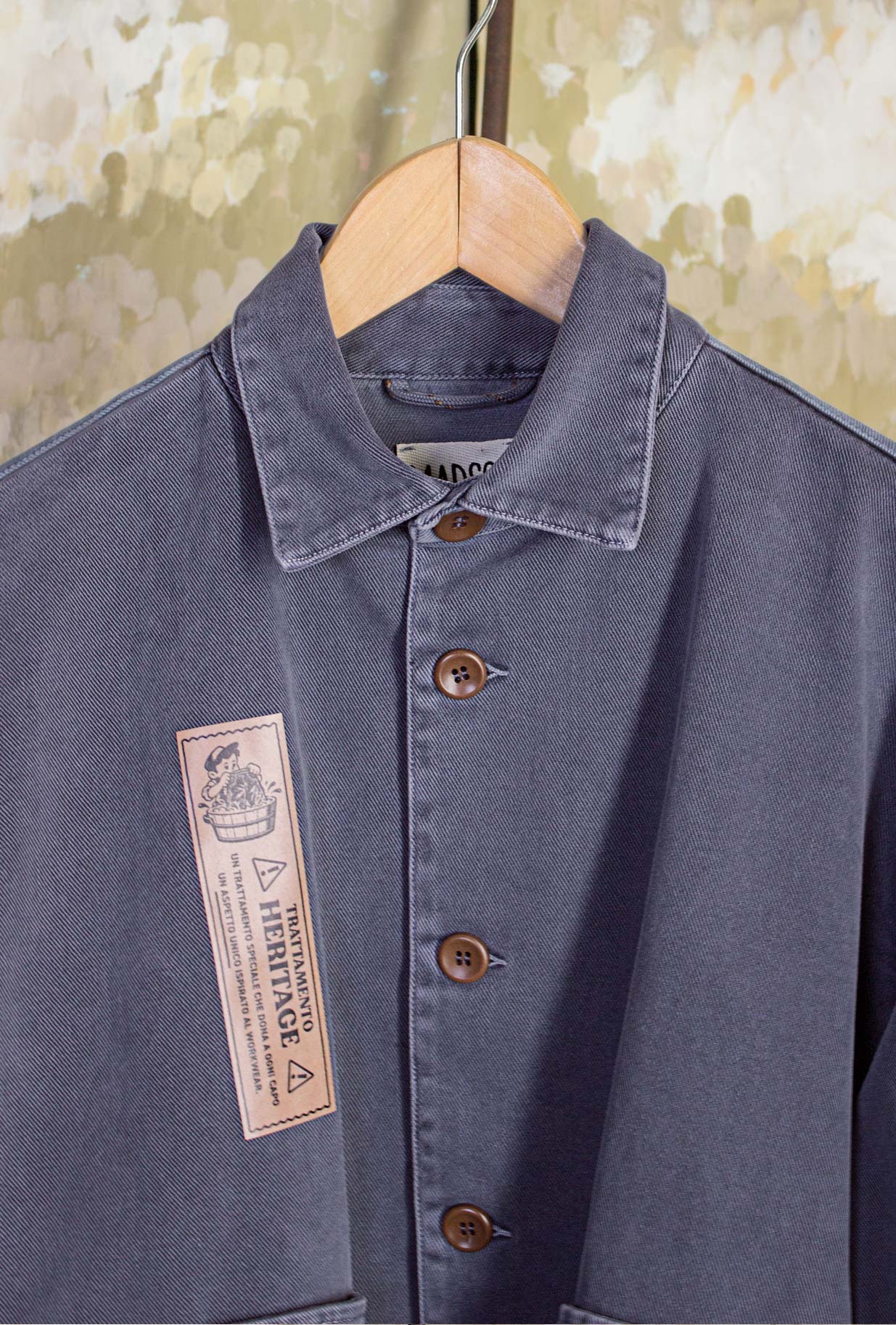 Giacca Stoner Multipocket di Madson Km 0 realizzata in cotone nell’intramontabile tonalità Night-Blue da Uomo