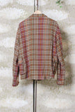 Shirt Jacket Galata di Madson KM 0 realizzata in morbida lana motivo Patchwork Burgundy da Uomo
