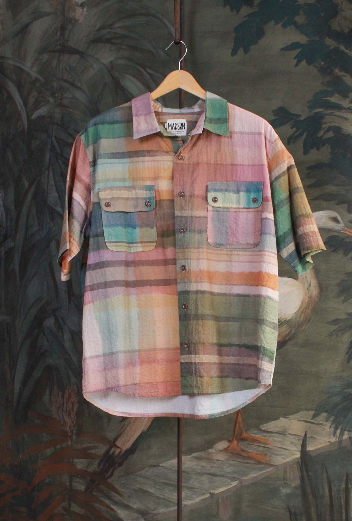 Camicia bowling di Madson Km 0 stampa Quadri da Multicolor da Uomo