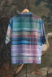 Camicia bowling di Madson Km 0 stampa Watercolor Check da Uomo