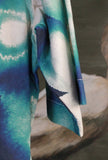 Camicia bowling di Madson Km 0 stampa Blue Watercolor Stain da Uomo