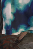 Camicia bowling di Madson Km 0 stampa Blue Watercolor Stain da Uomo