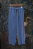 Pantalaccio Wide-leg Linen Indaco