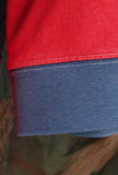 Felpa Polo firmata Madson Km 0 Realizzata in morbido tessuto felpa tonalità Blue-Red da Uomo