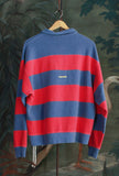 Felpa Polo firmata Madson Km 0 Realizzata in morbido tessuto felpa tonalità Blue-Red da Uomo