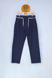 Pantalone relaxed fit con coulisse blu indaco di Madson