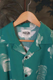 Madson Camicia Bowling Mussola Emerald Leaves Uomo Bowling Cotone