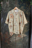 Camicia Bowling Mussola Sand Flowers