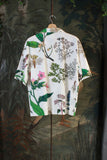 camicia bowling in cotone di madson km0 floral brocare white multicolor