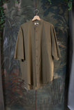 camicia guru in mussola di cotone di madson km0 maniche corte color green