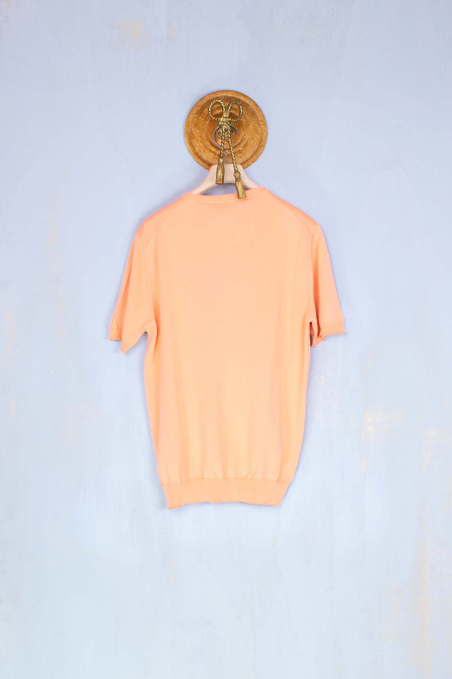 T-shirt color mandarino in cotone extra fine by masq 39