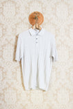Polo treccia jaquard in maglia di cotone melange light greige di masq da uomo