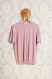 t-shirt girocollo in maglia di cotone ultrafine color cipolla da uomo di masq