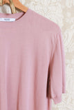 t-shirt girocollo in maglia di cotone ultrafine color cipolla da uomo di masq