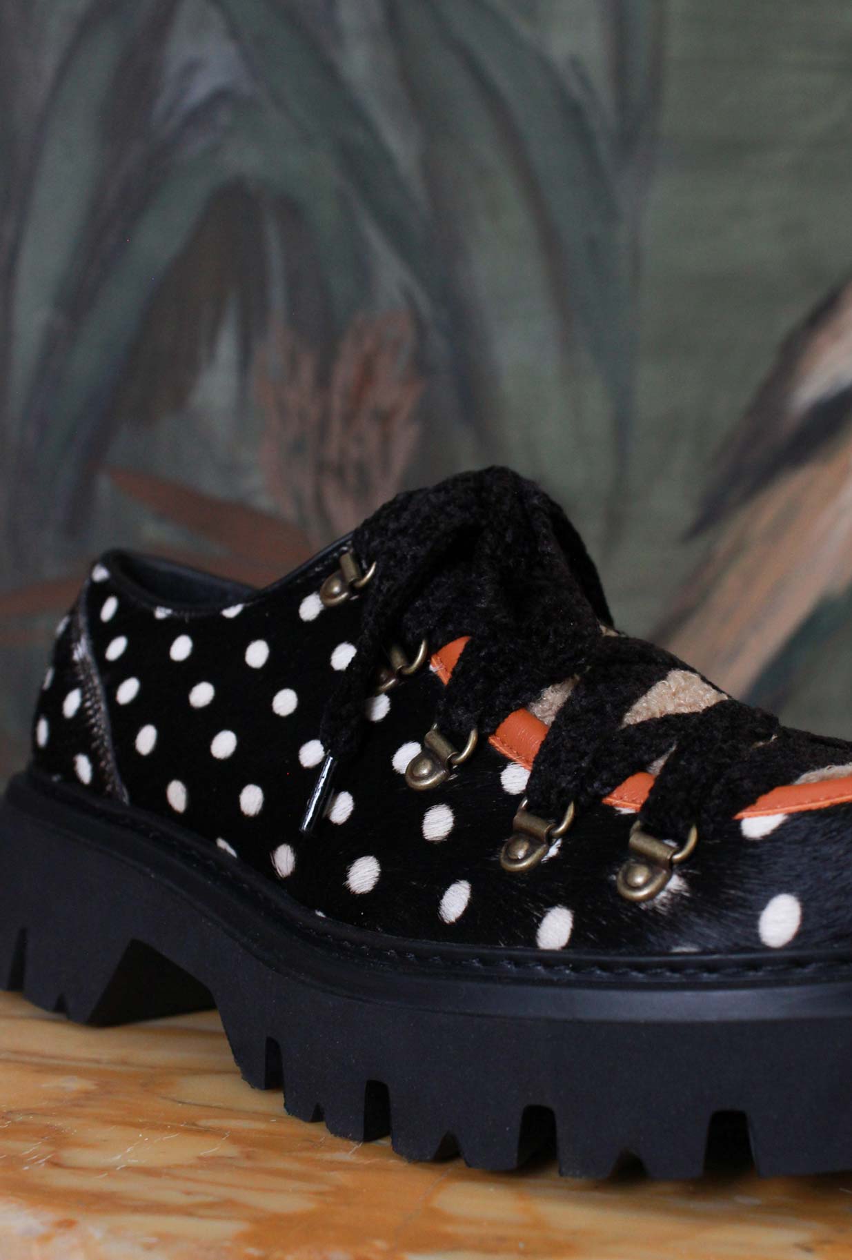 Scarpa Stringata Rocciatore della Maze di colore Horsy Pois da Donna