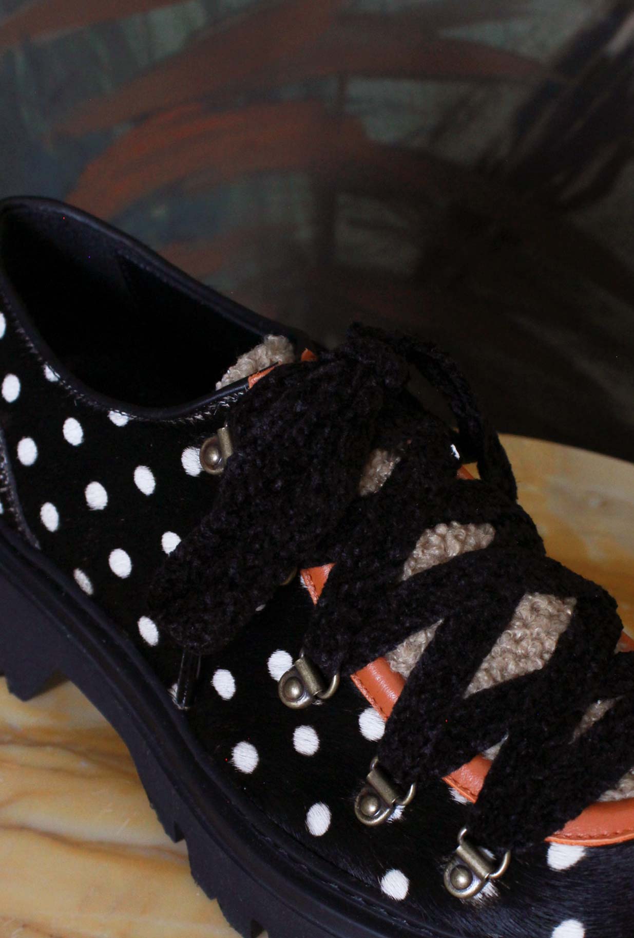 Scarpa Stringata Rocciatore della Maze di colore Horsy Pois da Donna