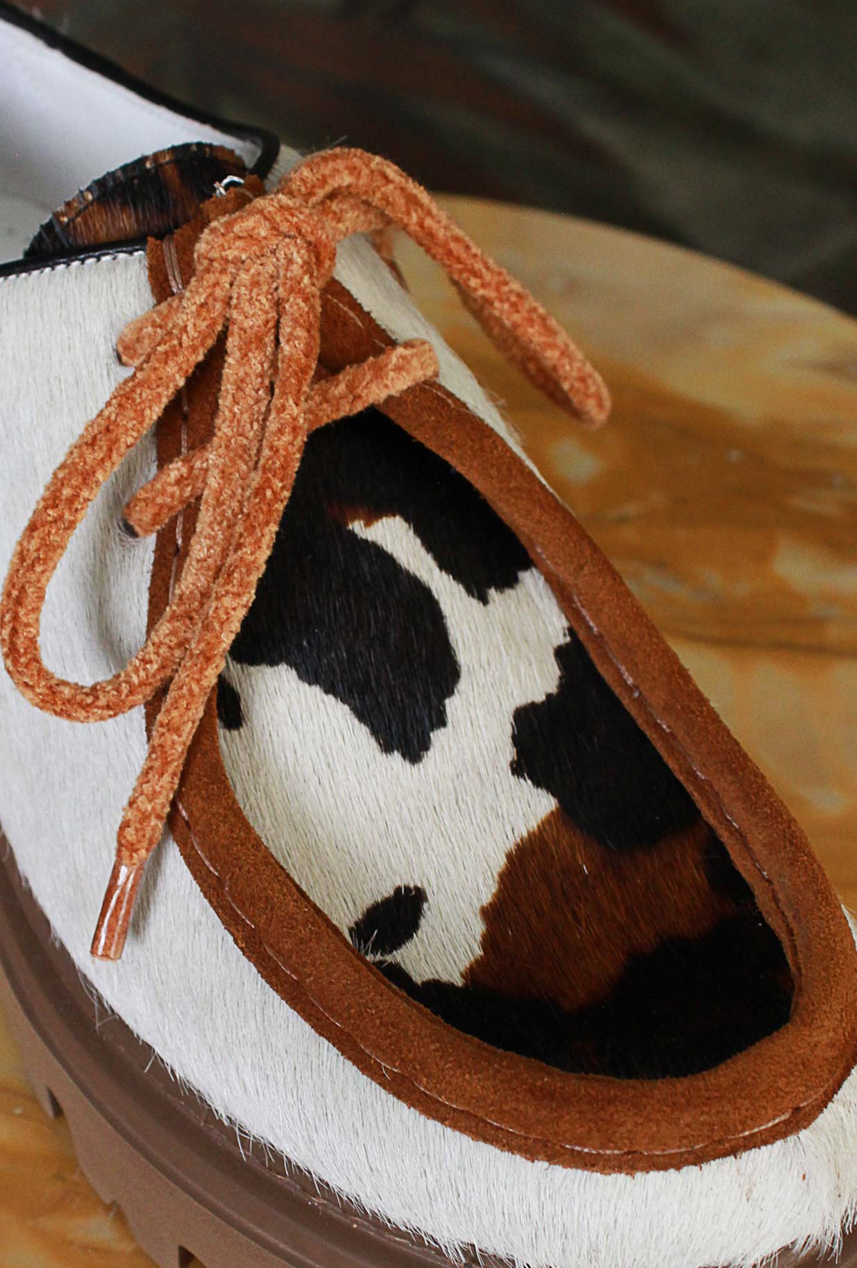 Scarpa Stringata Ingegnere Dora della Maze di colore White Cow da Donna