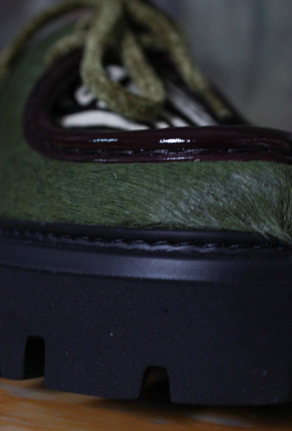 Scarpa Stringata Ingegnere Dora della Maze di colore Zebra Olive da Donna