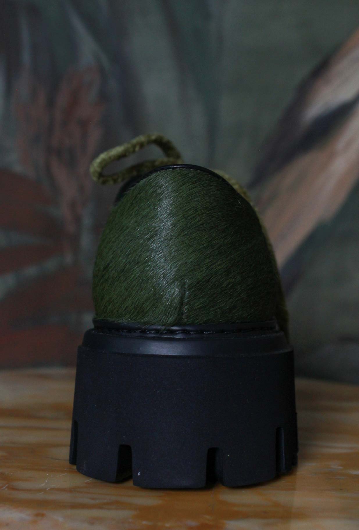 Scarpa Stringata Ingegnere Dora della Maze di colore Zebra Olive da Donna