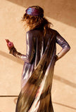 Abito Diamo di Mes Demoiselles Paris realizzato in pregiata seta lurex nell’inedita stampa Dance In The Moonlight Violet da Donna