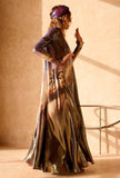 Abito Diamo di Mes Demoiselles Paris realizzato in pregiata seta lurex nell’inedita stampa Dance In The Moonlight Violet da Donna