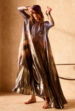 Abito Diamo di Mes Demoiselles Paris realizzato in pregiata seta lurex nell’inedita stampa Dance In The Moonlight Violet da Donna
