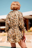 Bomber Gala firmato Mes Demoiselles Paris realizzato in chiffon di viscosa nella luminosa fantasia Golden Garden da Donna