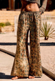 Pantalone Gianni firmato Mes Demoiselles Paris realizzato in viscosa nella luminosa fantasia Golden Garden da Donna