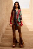 Plis Over-Shirt di Mes Demoiselles Paris realizzata in morbida e leggera seta nel vivace motivo Psychedelic Sunrise da Donna