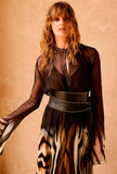 Abito Sisters di Mes Demoiselles Paris, in raffinata fantasia zebrata e realizzato in leggero chiffon di viscosa da Donna