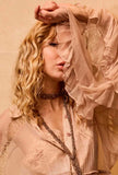 Camicia Deccala di Mes Demoiselles Paris realizzata in chiffon di viscosa nella delicata nuance Rose da Donna