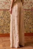 Pantalone Fully firmato Mes Demoiselles Paris realizzato in viscosa ricamata tono  Ecru da Donna