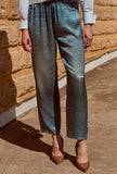 Fluid Jeans Imina in viscosa di raso di Mes Demoiselles in denim trompe-l’œil da Donna