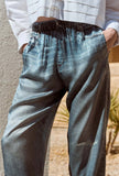 Fluid Jeans Imina in viscosa di raso di Mes Demoiselles in denim trompe-l’œil da Donna